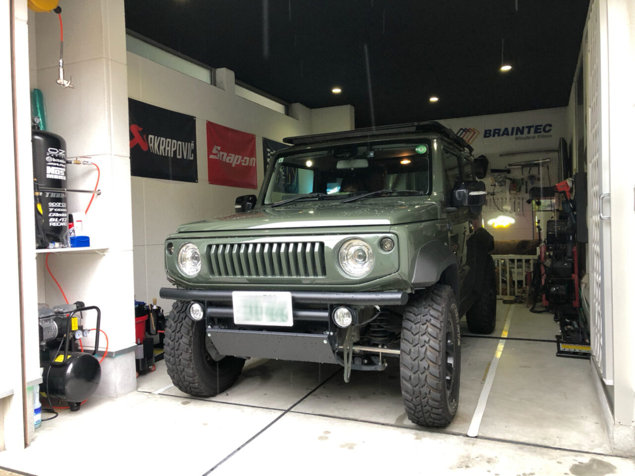 SUZUKI SIERA(スズキ シエラ)バンパー交換、マフラー交換|滋賀県から