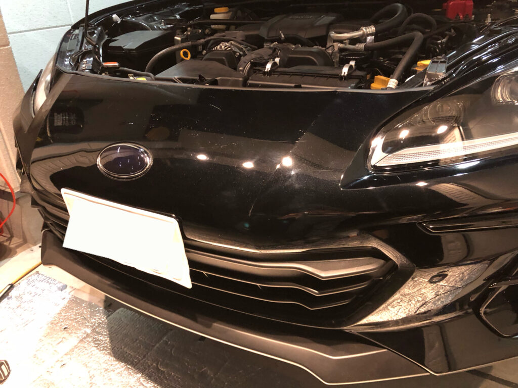 スバル BRZ 交換後に研磨で傷を整えたフロント｜大阪・門真 LIT DETAIL