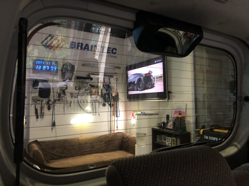 ダイハツ タント カーフィルム施工前 車内からの視界｜大阪・門真 LIT DETAIL