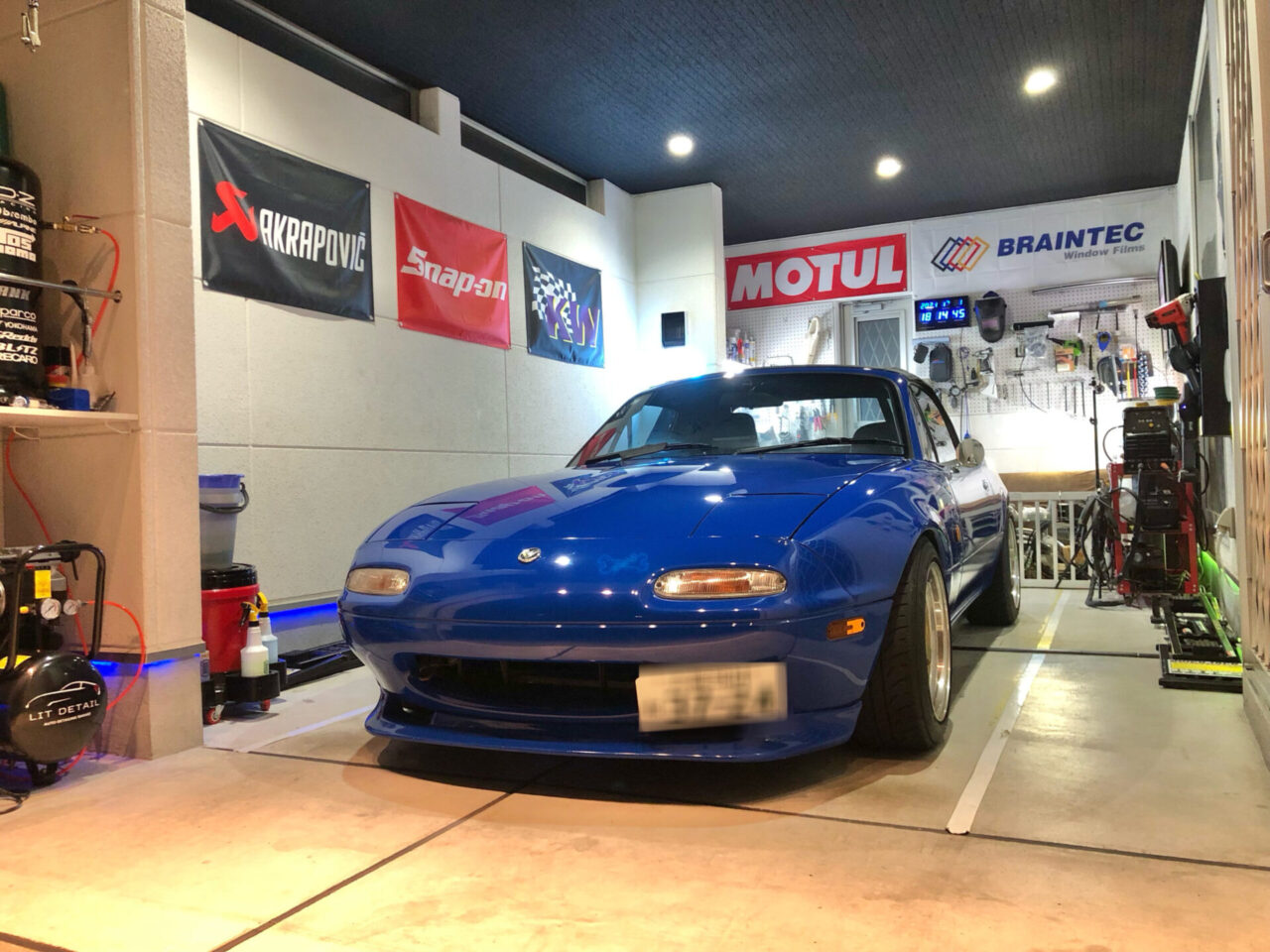 マツダ NA6CE ユーノスロードスター エキマニ交換＋バンテージ巻き｜吹田市から