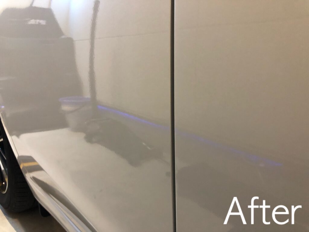 スバル インプレッサ 運転席ドアを板金で正しいラインに修理｜大阪・門真 LIT DETAIL