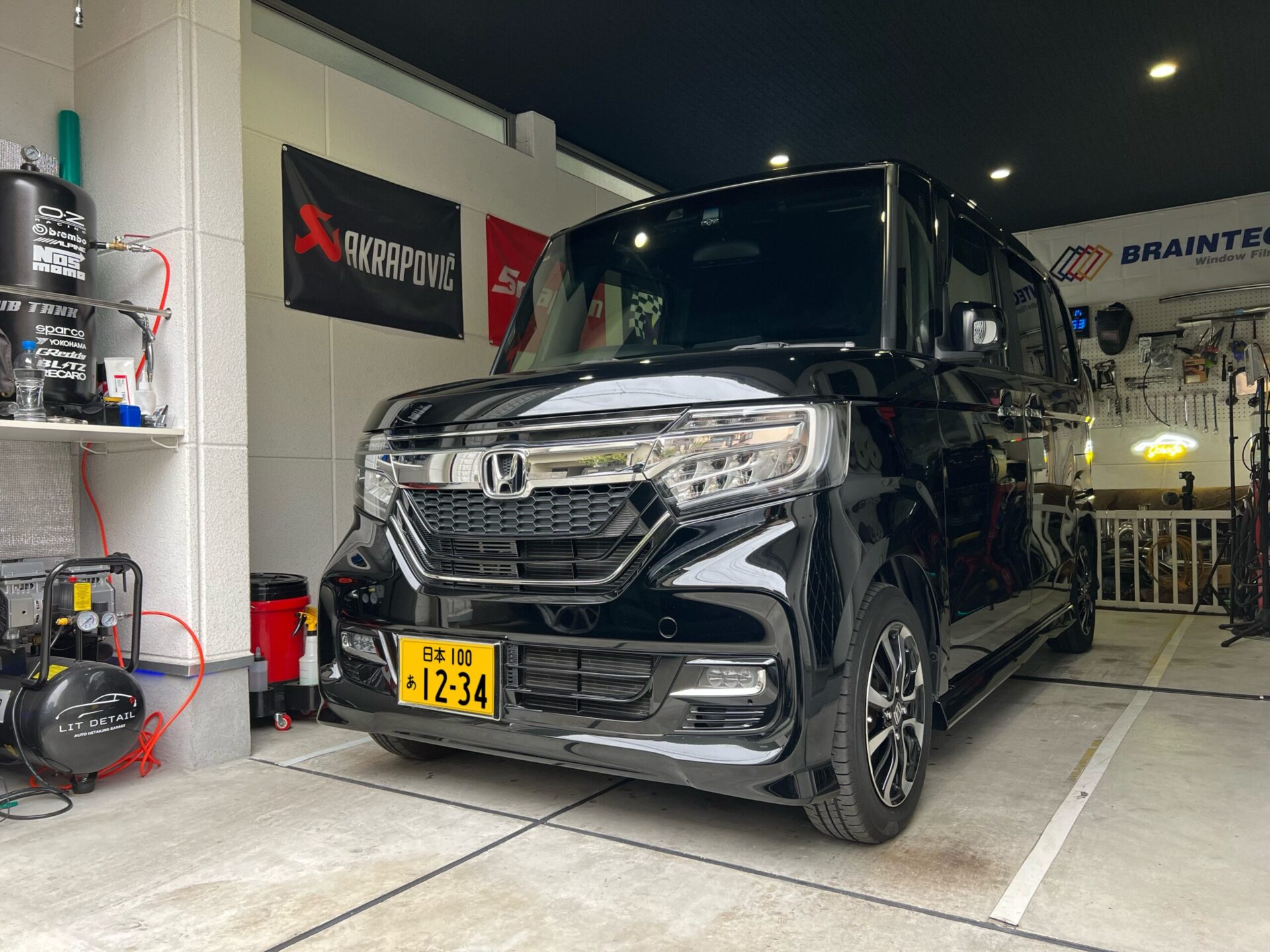HONDA N-BOX JF3 カーフィルム リア五面プレミアム断熱スモーク施工
