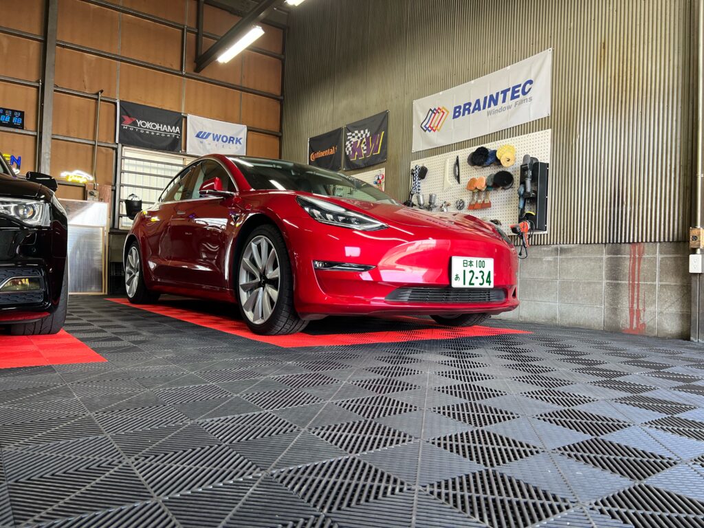 テスラ モデル3 リア5面カーフィルム施工後｜大阪・門真 LIT DETAIL