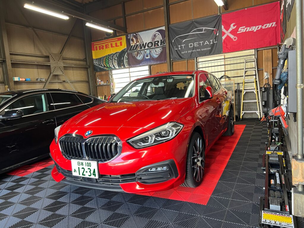 BMW 1シリーズ F40 ヘッドライトPPFとリア5面断熱スモークフィルム施工後｜大阪・門真 LIT DETAIL