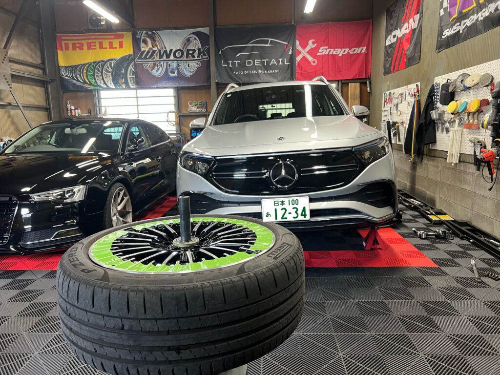 ホイールリペアを終えたメルセデス・ベンツ EQB｜大阪・門真 LIT DETAIL
