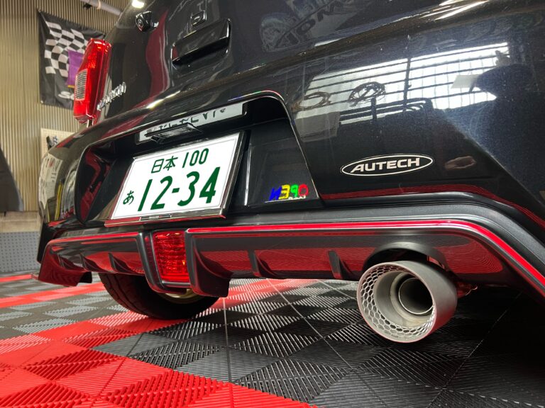 日産 マーチNISMO HKSリアピース加工|ストレート構造+大口径エンド製作事例|大阪市より