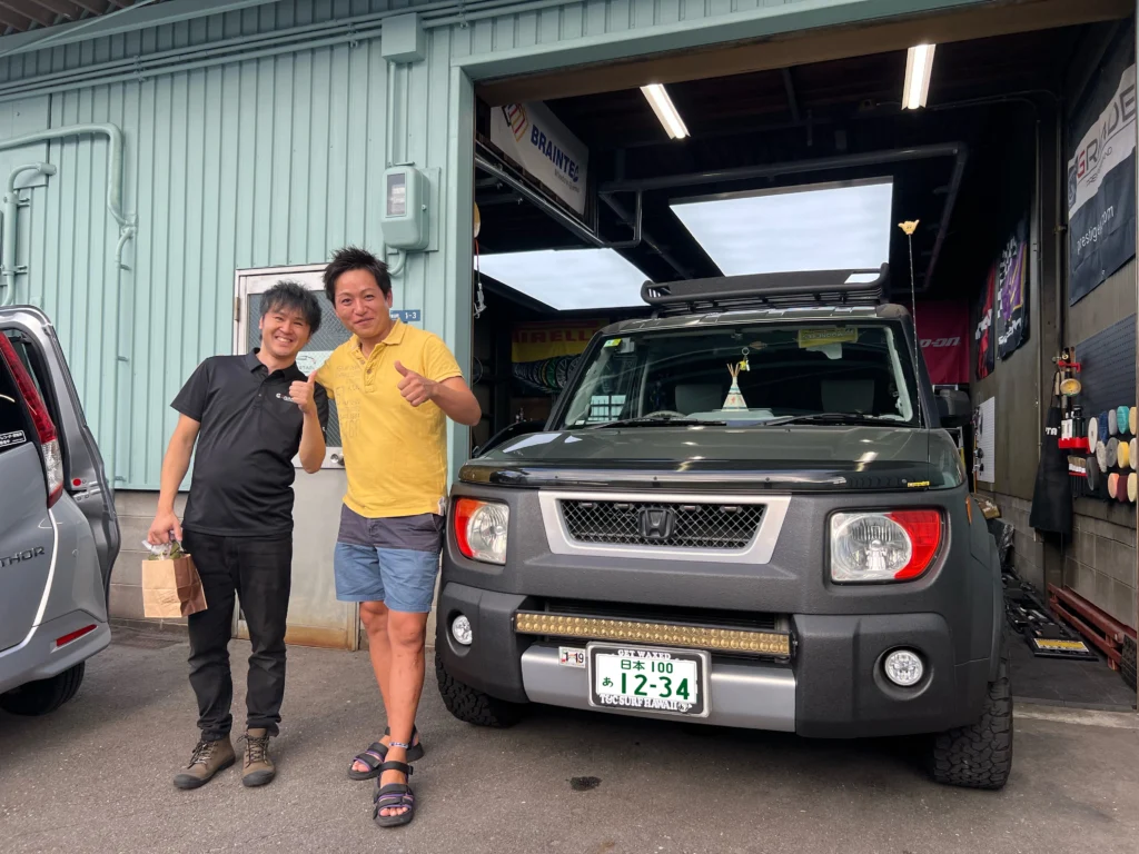 ホンダ エレメント 構造変更 950登録 グリルマーカー取付