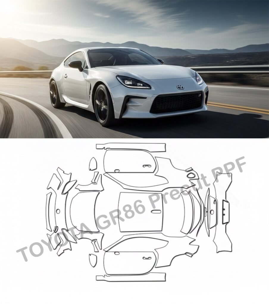 トヨタ GR86の車種別カット済みPPFデータ