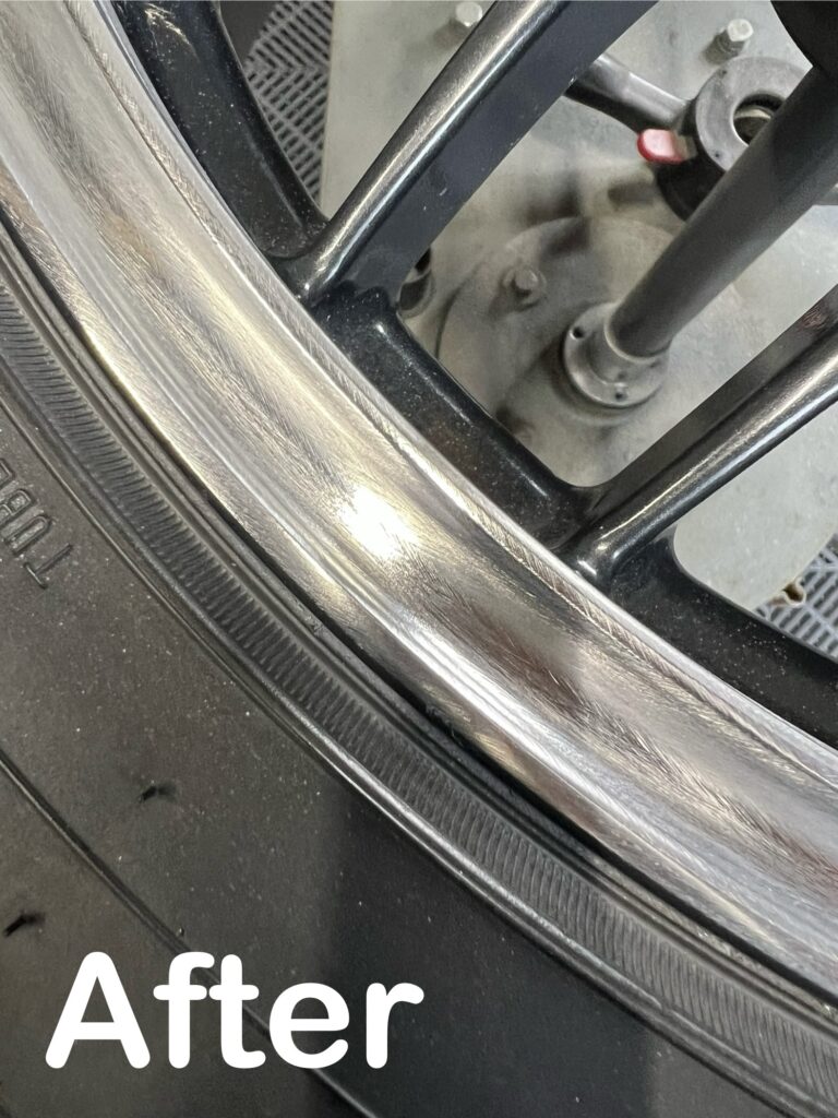 RX-7 FD3S ホイールのリムのガリ傷 リペア後｜大阪・門真 LIT DETAIL