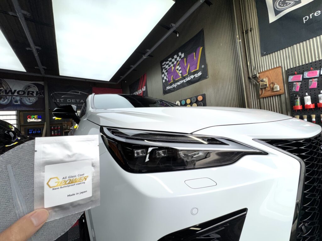 レクサス NXのヘッドライトにG-POWERコーティングを施工|大阪・門真 LIT DETAIL