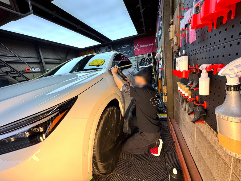 納車当日に入庫した新車のレクサス NX｜大阪・門真 LIT DETAIL