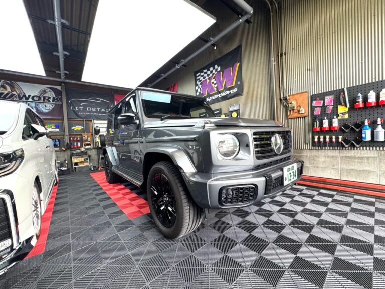 メルセデス・ベンツ G450d(Gクラス)フロントガラス プロテクションフィルム施工|ソフト99 CLIMAX SAWRE(サウレ)|大阪・門真 LIT DETAIL